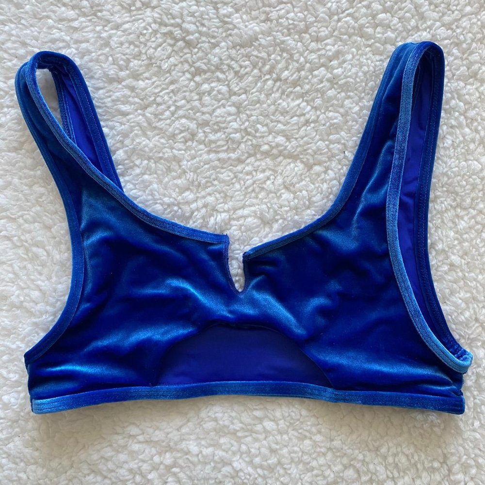 NWOT Frankies Bikinis Cole Velvet Scoop Bikini Top